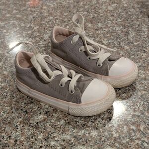 Converse Kids Gray and White Sneakers